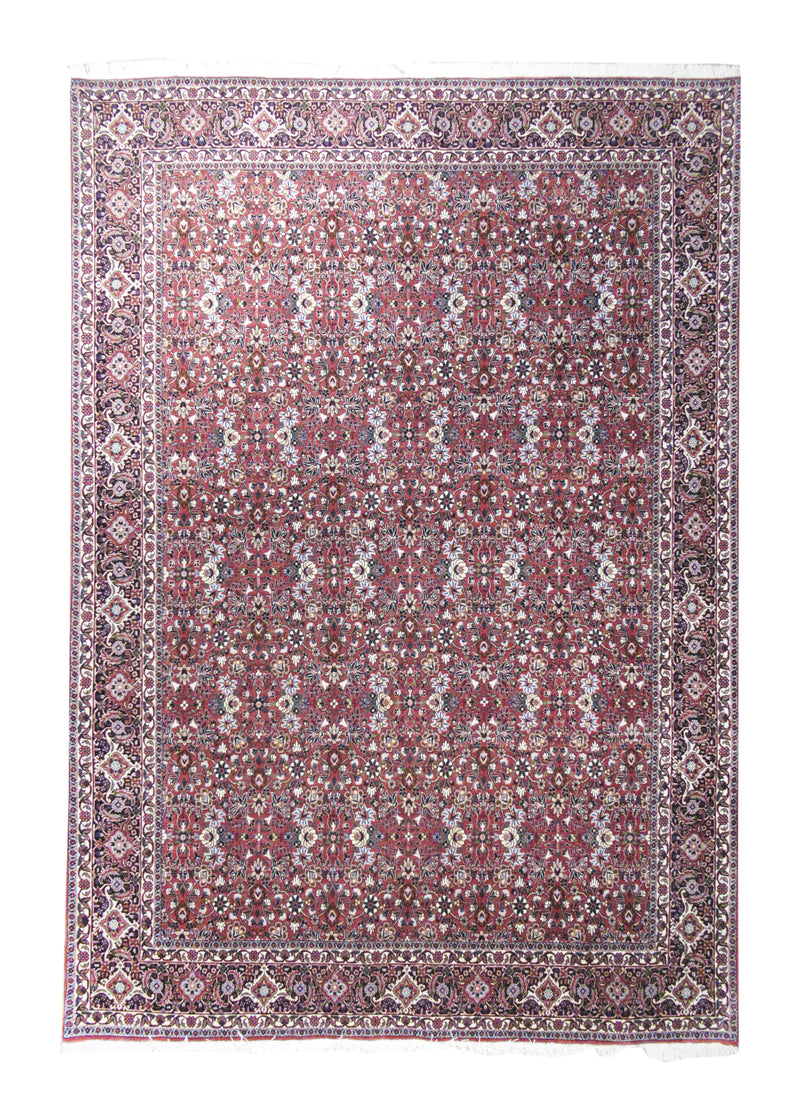 Persian Rug Bijar Handmade Area Traditional 6'9"x9'9" (7x10) Red Floral Design #A12430