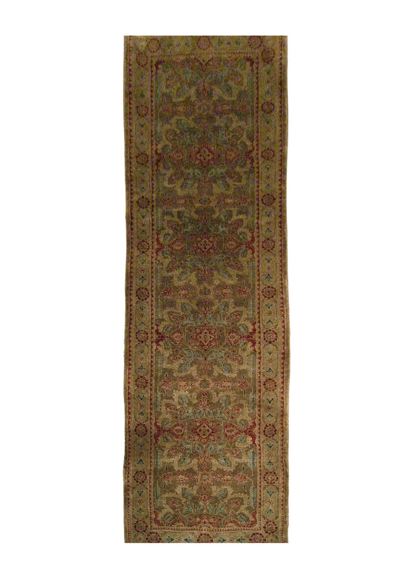 Persian Rug Bijar Handmade Runner Traditional 2'7"x11'0" (3x11) Brown Red Floral Design #A23280