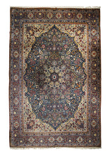 Persian Rug Yazd Handmade Area Traditional 10'6"x15'10" (11x16) Red Whites/Beige Blue Floral Design #A29500