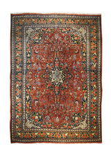 Persian Rug Bijar Handmade Area Traditional Antique 9'3"x13'0" (9x13) Red Floral Design #A30810