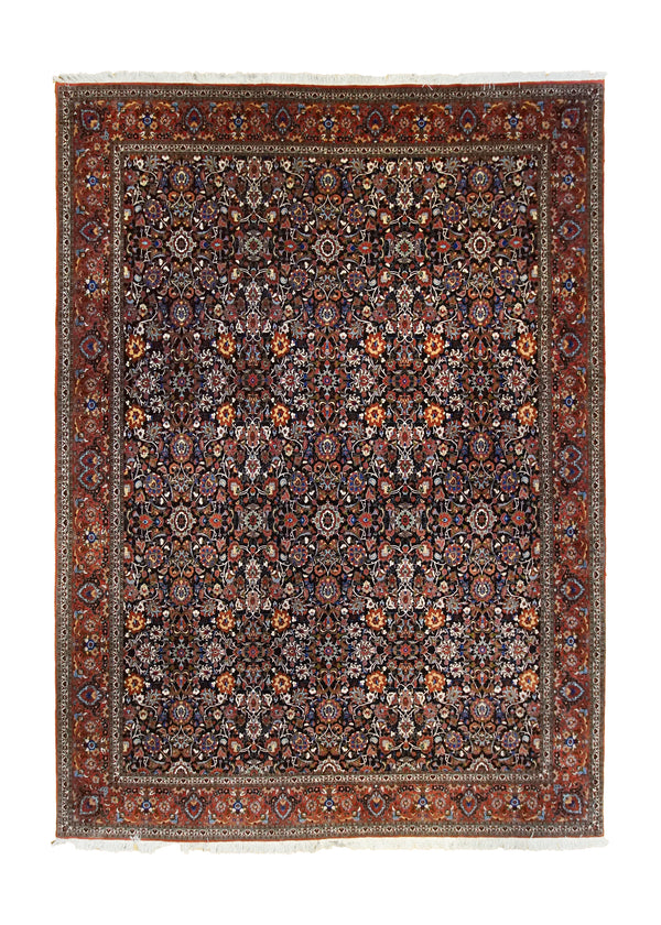 Persian Rug Bijar Handmade Area Traditional 9'10"x12'11" (10x13) Blue Red Floral Design #A34905