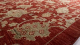 Oriental Rug Pakistani Handmade Area Modern 7'3"x9'10" (7x10) Red Yellow/Gold Floral Design #32491