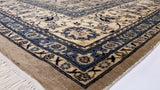 Oriental Rug Pakistani Handmade Area Traditional 8'2"x10'4" (8x10) Whites/Beige Blue Floral Design #35572