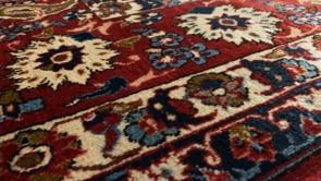 Persian Rug Najafabad Handmade Area Traditional 6'4"x9'8" (6x10) Red Whites/Beige Floral Design #32531