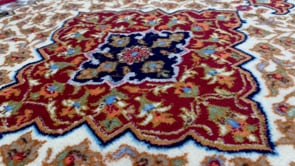 Persian Rug Tabriz Handmade Area Traditional 2'2"x3'1" (2x3) Whites/Beige Red Floral Design #34855