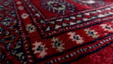 Oriental Rug Pakistani Handmade Area Tribal 3'2"x4'1" (3x4) Red Bokhara Design #25801