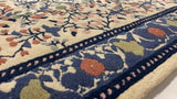 Oriental Rug Tunisian Handmade Area Traditional 3'0"x5'0" (3x5) Whites/Beige Blue Floral Design #28626