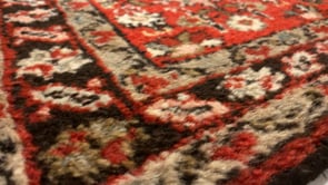 Persian Rug Hamadan Handmade Area Tribal 3'5"x5'2" (3x5) Red Geometric Design #34112