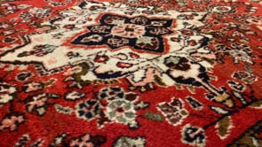 Persian Rug Hamadan Handmade Area Tribal 3'5"x5'2" (3x5) Red Geometric Design #34113