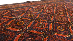 Persian Rug Baloch Handmade Area Tribal 3'4"x6'3" (3x6) Red Geometric Design #34217