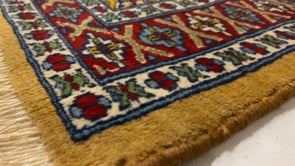 Oriental Rug Turkish Handmade Area Traditional 3'2"x5'1" (3x5) Yellow/Gold Prayer Rug Design #34576