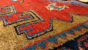 Persian Rug Hamadan Handmade Area Tribal 3'0"x5'0" (3x5) Red Geometric Design #24151