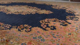 Persian Rug Kerman Handmade Area Traditional 8'6"x11'9" (9x12) Whites/Beige Blue Pink Open Field Floral Design #9457