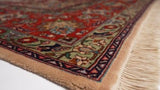 Persian Rug Tabriz Handmade Area Traditional 8'2"x11'7" (8x12) Red Green Floral Design #34577