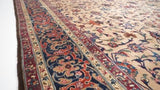 Persian Rug Mashhad Handmade Area Traditional 9'9"x13'6" (10x14) Whites/Beige Blue Shah Abbasi Floral Design #18905