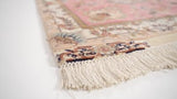 Persian Rug Tabriz Handmade Area Traditional 9'9"x13'4" (10x13) Whites/Beige Pink Naghsh Floral Design #30753