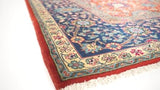 Persian Rug Tabriz Handmade Area Traditional 9'7"x12'7" (10x13) Red Blue Shah Abbasi Floral Design #33973