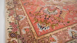 Persian Rug Tabriz Handmade Area Traditional 9'8"x13'0" (10x13) Whites/Beige Pink Naghsh Floral Design #34888