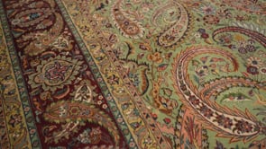 Persian Rug Bijar Handmade Area Antique Traditional 9'0"x12'9" (9x13) Red Blue Herati Design #35810