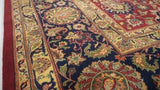 Oriental Rug Indian Handmade Area Traditional 9'10"x13'7" (10x14) Red Blue Floral Design #33544