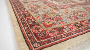 Persian Rug Sarouk Handmade Area Traditional 10'2"x12'10" (10x13) Whites/Beige Red Floral Design #9804