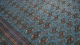 Oriental Rug Pakistani Handmade Area Tribal 9'3"x16'9" (9x17) Blue Bokhara Elephant Foot Design #25555