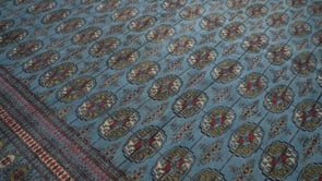 Oriental Rug Pakistani Handmade Area Tribal 9'3"x16'9" (9x17) Blue Bokhara Elephant Foot Design #25555