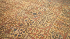 Persian Rug Tabriz Handmade Area Antique Traditional 11'1"x17'4" (11x17) Whites/Beige Red Blue Floral Design #26163