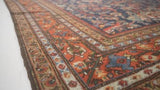 Persian Rug Mahal Handmade Area Antique Tribal 10'10"x18'7" (11x19) Blue Red Mostofi Floral Design #28680