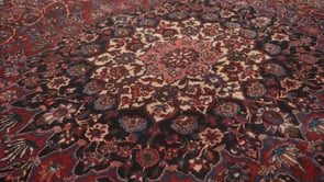 Persian Rug Bakhtiari Handmade Area Tribal 10'7"x15'0" (11x15) Red Blue Floral Design #34887