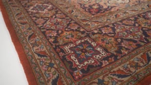 Persian Rug Tabriz Handmade Area Traditional 9'10"x13'1" (10x13) Red Floral Design #35178