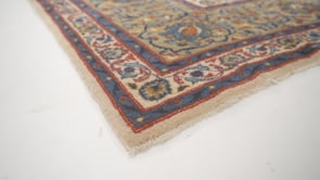 Persian Rug Kashan Handmade Area Traditional 9'10"x14'0" (10x14) Whites/Beige Blue Shah Abbasi Floral Design #35991