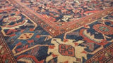 Persian Rug Mahal Handmade Area Antique Tribal 10'3"x15'1" (10x15) Blue Whites/Beige Herati Design #35811