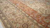 Persian Rug Tabriz Handmade Area Traditional 11'0"x17'0" (11x17) Whites/Beige Blue Orange Animals Floral Design #32335