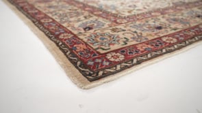 Persian Rug Tabriz Handmade Area Traditional 10'6"x13'4" (11x13) Whites/Beige Blue Floral Design #33624