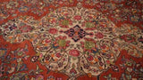 Persian Rug Mashhad Handmade Area Traditional 12'1"x19'5" (12x19) Red Floral Design #34838