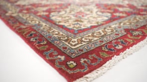 Persian Rug Tabriz Handmade Area Traditional 11'1"x15'1" (11x15) Red Whites/Beige Floral Design #34052