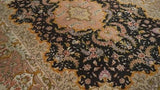 Persian Rug Tabriz Handmade Area Traditional 5'0"x6'7" (5x7) Pink Black Naghsh Floral Design #35873