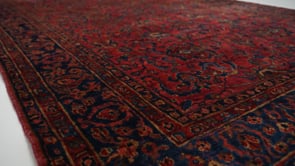 Persian Rug Sarouk Handmade Area Antique Traditional 6'0"x8'8" (6x9) Red Floral Design #35692