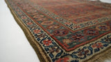 Persian Rug Kurdistan Handmade Area Antique Tribal 3'8"x7'9" (4x8) Red Paisley/Boteh Design #35754