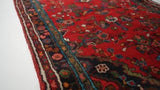 Persian Rug Hamadan Handmade Runner Tribal 3'8"x10'0" (4x10) Red Floral Design #14526