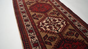 Persian Rug Sarab Handmade Runner Antique Tribal 3'6"x10'5" (4x10) Red Geometric Design #30598