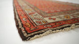 Persian Rug Hamadan Handmade Area Antique Tribal 3'3"x7'10" (3x8) Red Paisley/Boteh Design #17443