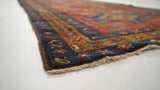 Persian Rug Gharajeh Handmade Runner Antique Tribal 3'3"x10'6" (3x11) Yellow/Gold Blue Red Geometric Design #34977