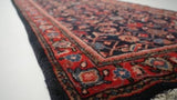 Persian Rug Hamadan Handmade Runner Tribal 3'7"x10'9" (4x11) Blue Red Herati Design #31961