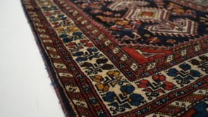 Persian Rug Yalameh Handmade Runner Tribal 3'8"x11'8" (4x12) Blue Geometric Design #36046