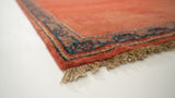 Persian Rug Mahal Handmade Runner Tribal 3'7"x17'5" (4x17) Red Plain Open Design #28218