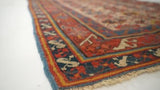 Persian Rug Ghashghaei Handmade Runner Tribal 3'8"x17'4" (4x17) Red Whites/Beige Multi-color Floral Design #25413