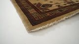 Persian Rug Sarab Handmade Area Tribal Vintage 3'6"x7'5" (4x7) Whites/Beige Red Geometric Design #28239