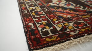 Persian Rug Bakhtiari Handmade Runner Tribal Vintage 3'6"x9'4" (4x9) Red Green Multi-color Garden Design #18854